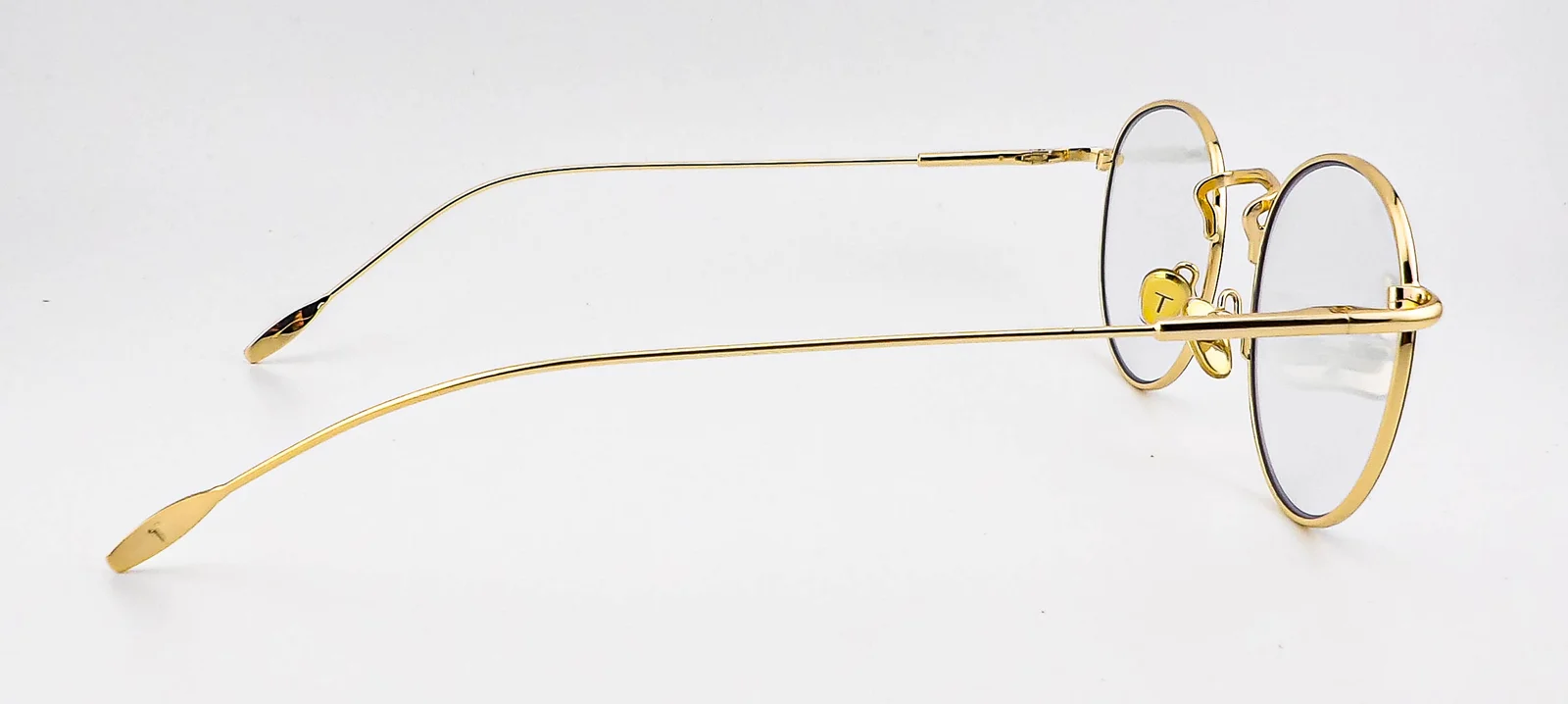 Tijn Henk Black Gold Round Eyeglasses Frames 50-17-141 3