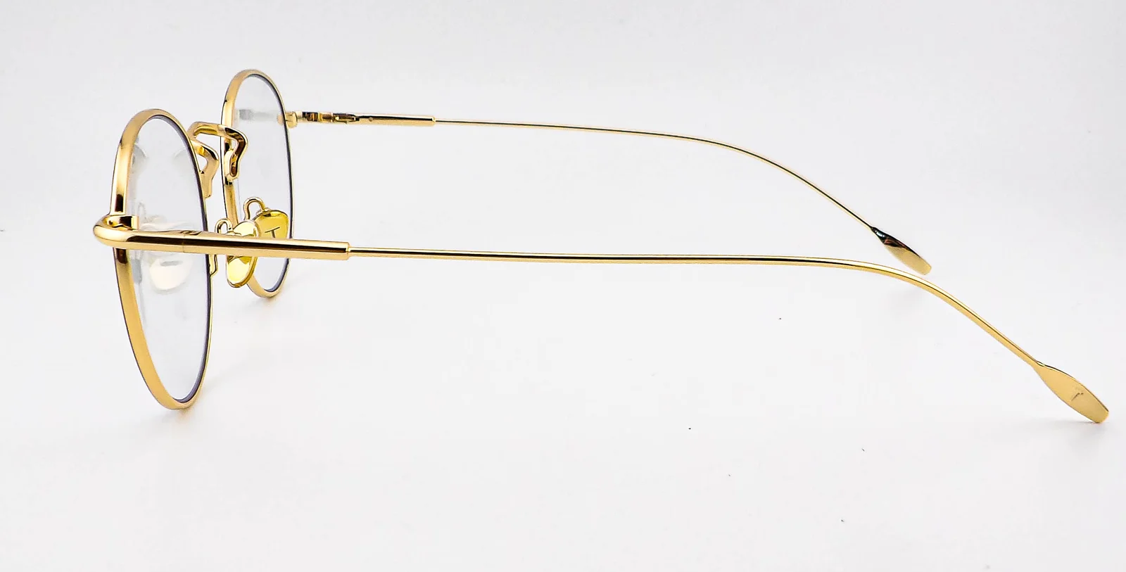 Tijn Henk Black Gold Round Eyeglasses Frames 50-17-141 4