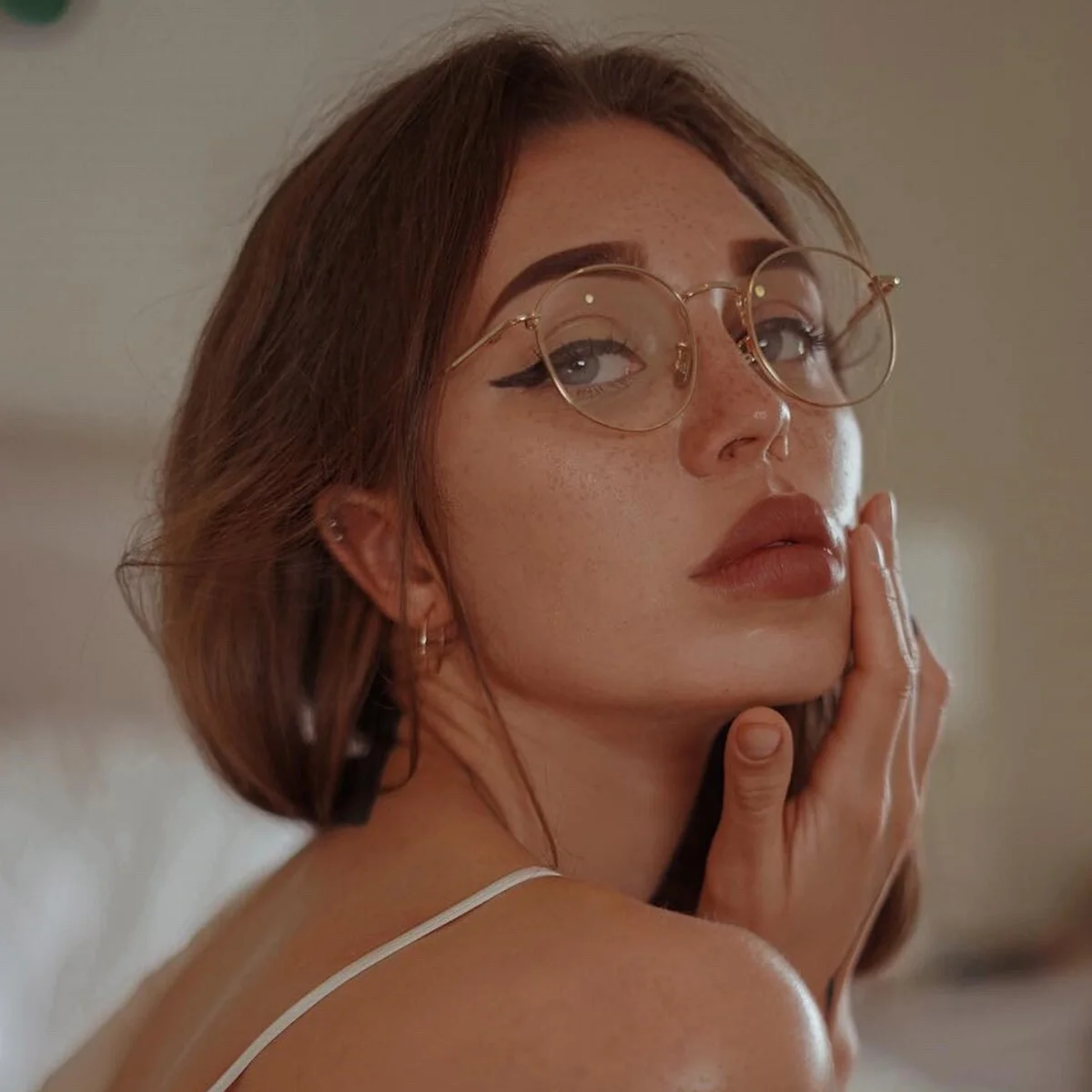 TIJN Henk Blue Light Filter Gold Vanity Classic Sexy Hipster Vintage Non-Rx